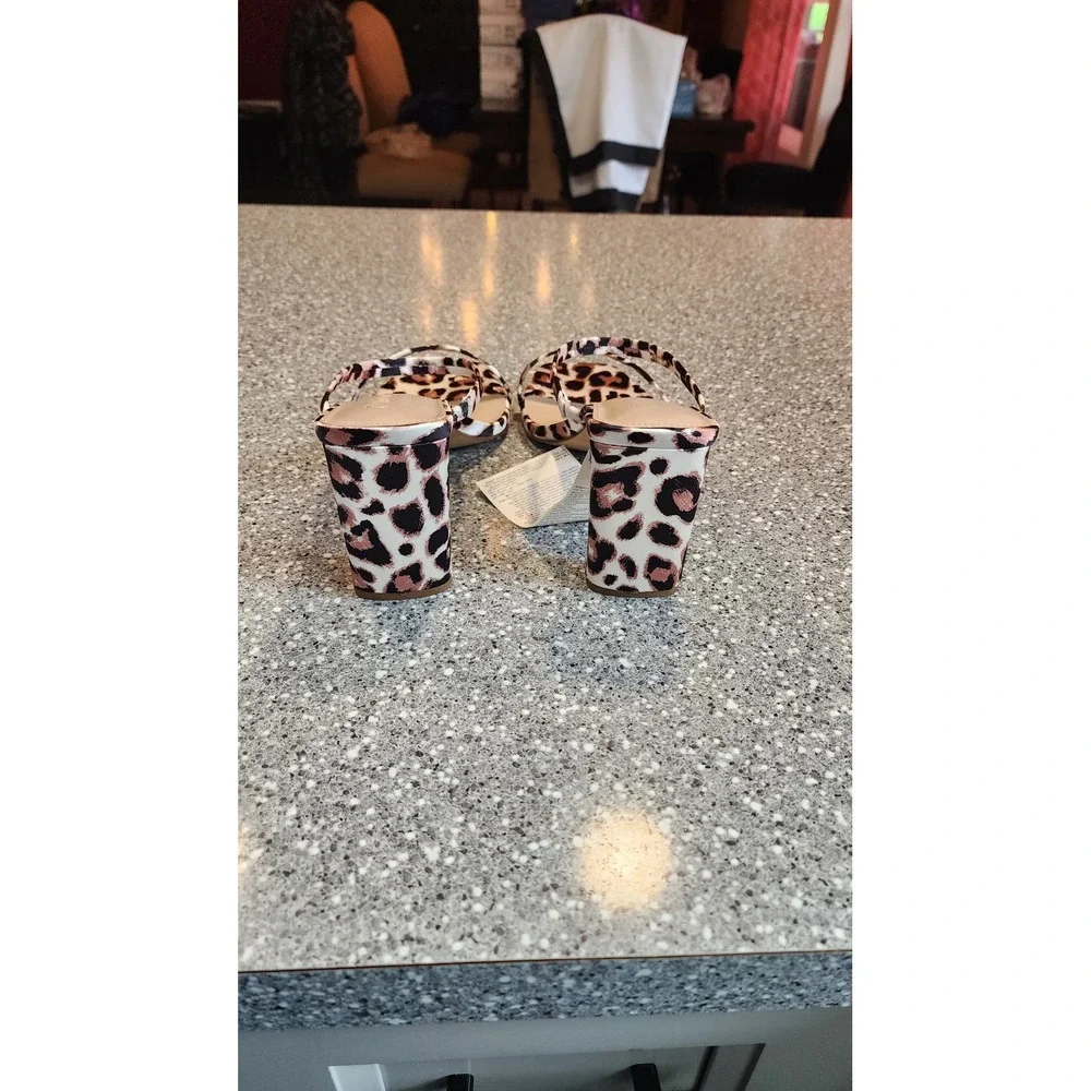 The Drop Avery Heeled Sandal Womens 13 Leopard NWT